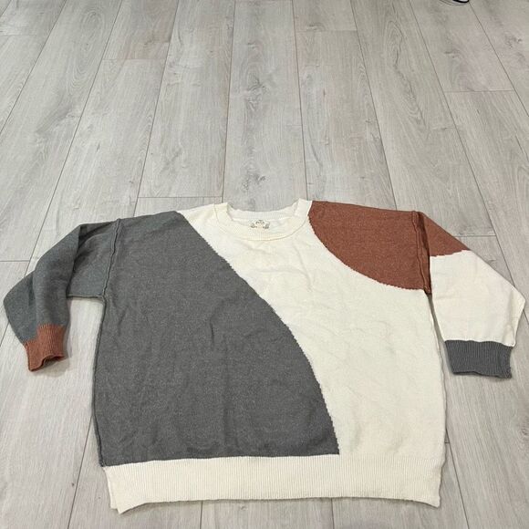 Blu Pepper Asymmetrical Colorblock Sweater size 3XL - Picture 1 of 7